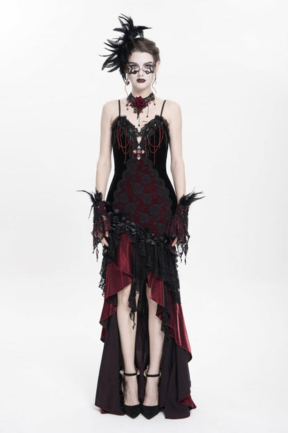 Off Shoulder Sleeveless Hanayome Embroidered Lace Gothic Jsk Dress