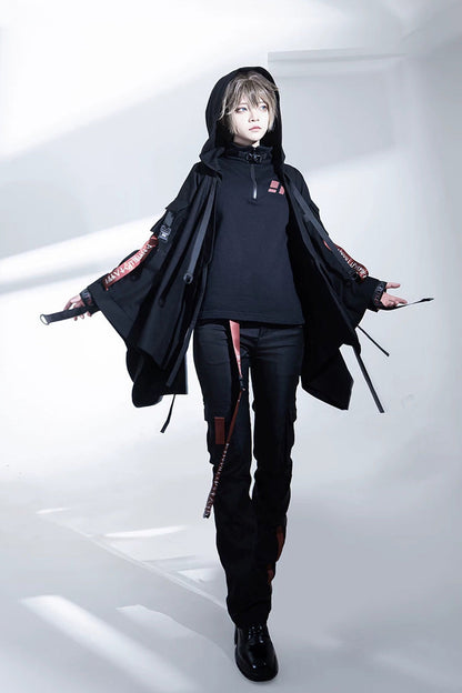 Stand Collar Long-Sleeve Gothic Prince Ouji Pants Set
