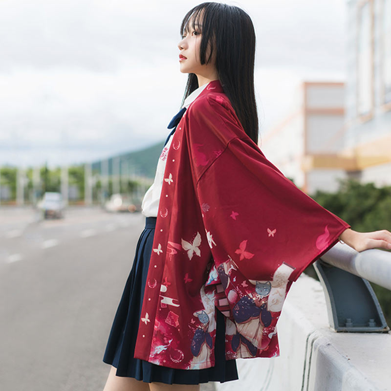 Cardigan ample vintage anime kimono vêtements d'extérieur