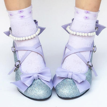 Shoes Bow Blue Made Blingbling SP168016 Custom Mermaid