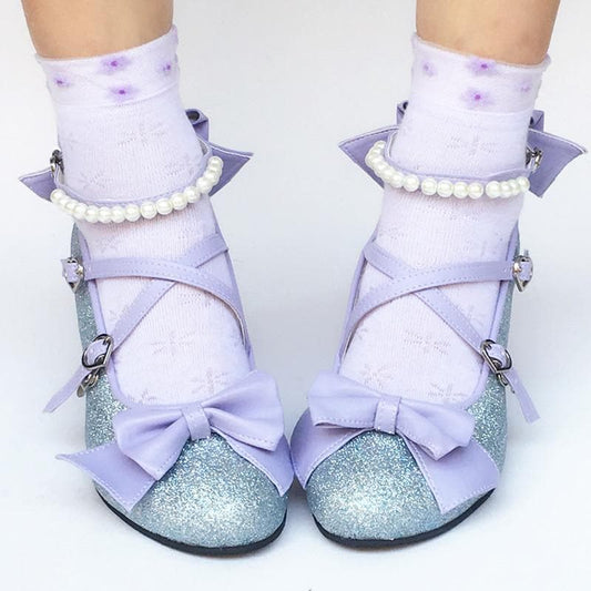 Shoes Bow Blue Made Blingbling SP168016 Custom Mermaid