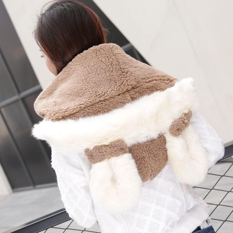 SpreePicky Kawaii Bunny/Bear Ears Scarf Hat SP1710929