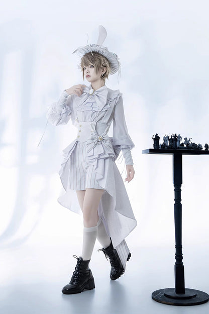 Striped Ouji Rabbit Theater Shorts