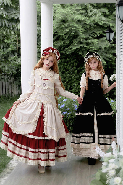 Lily Multi-Layered Ruffle Lace Classic Elegant Lolita Jsk Dress