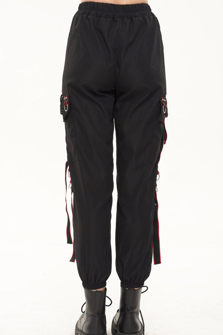 Womens Long Pants with Skull Webbing