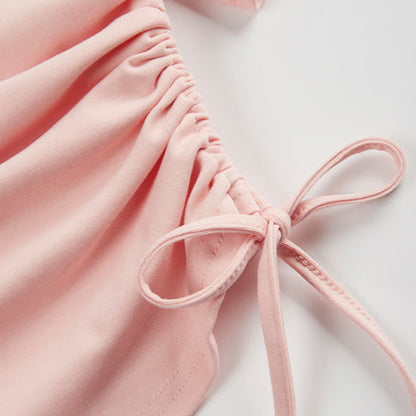 Ruffled Set Up Lace Tiered Skirt Tulle T-Shirt