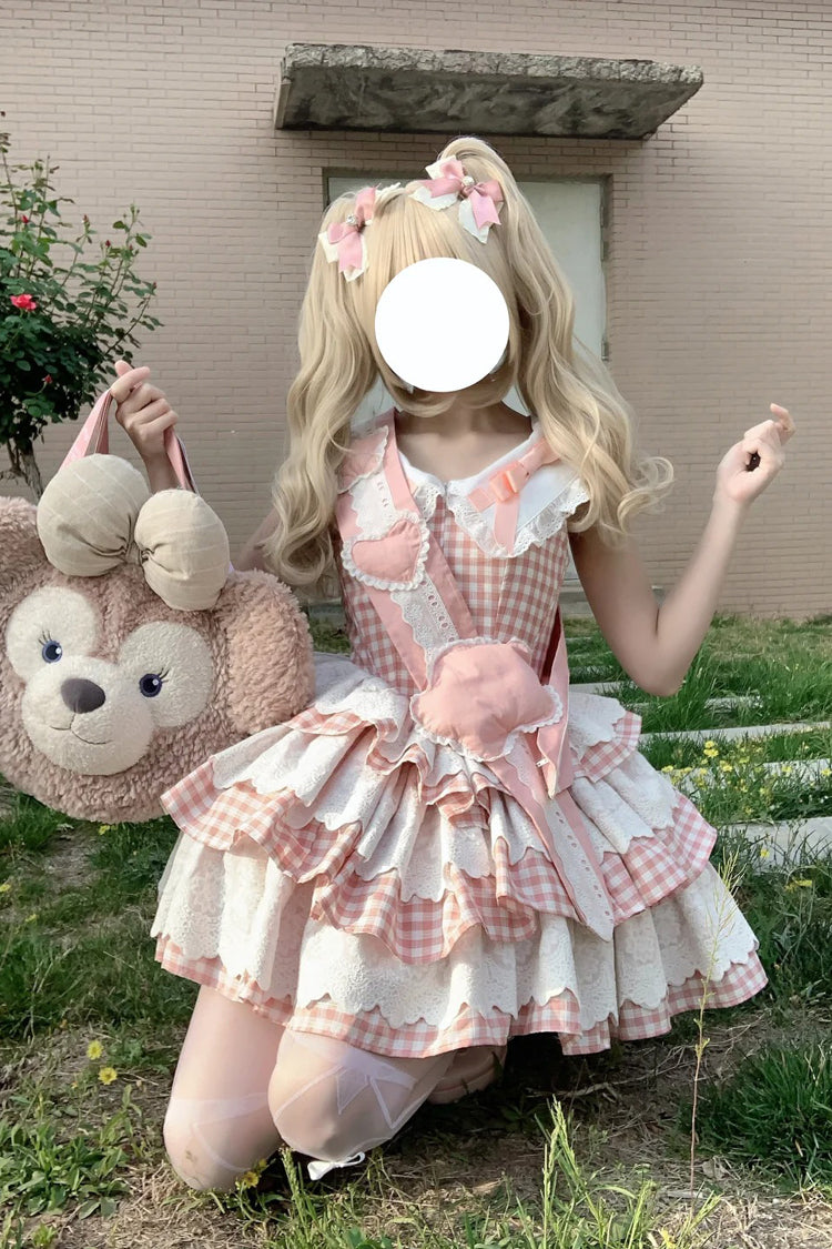 Rose Star Grant Angel Triple Layer Print Ruffle Sweet Lolita Dress