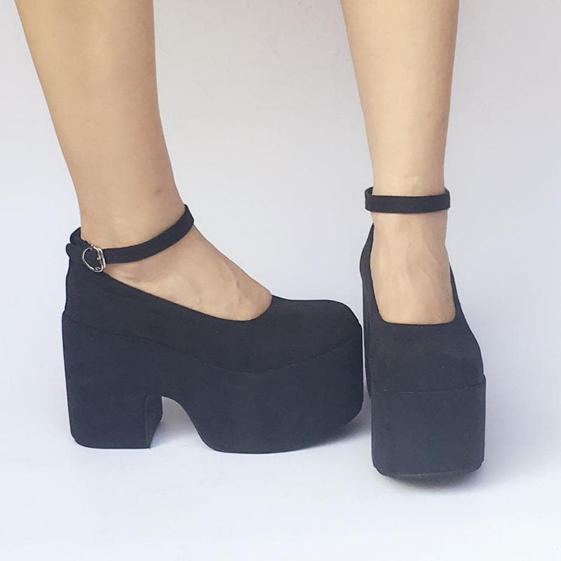 Heels Platform Made Simple Custom SP168133 Shoes High Black
