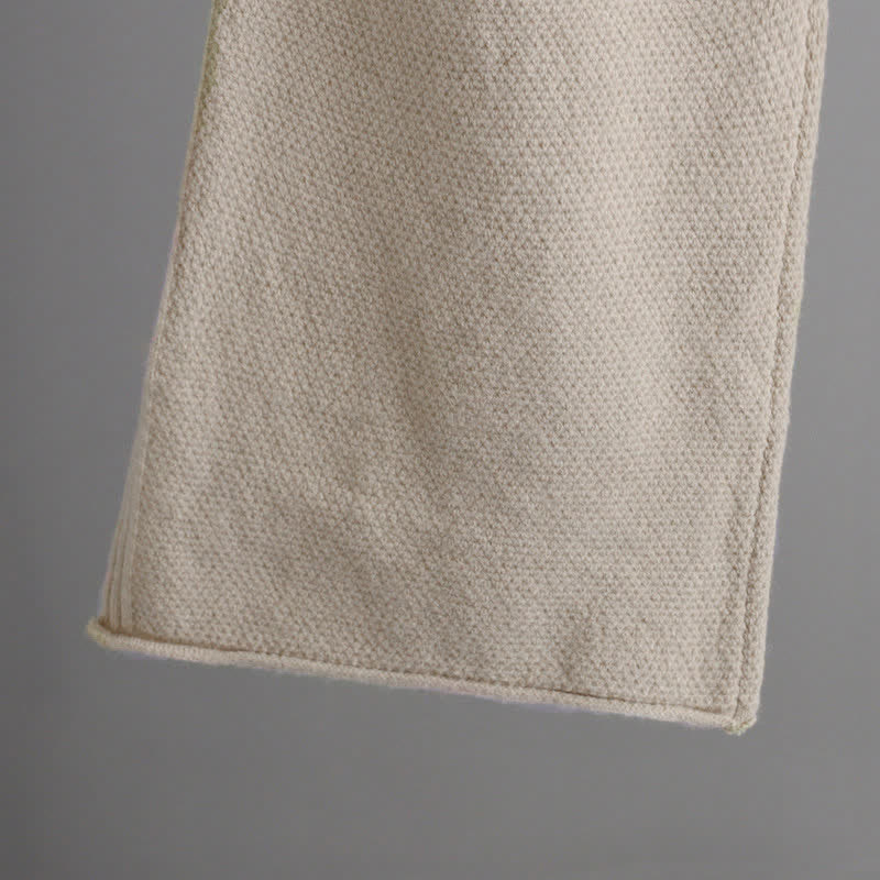 Wide Sweater Set Knit Leg Pants Pure Color