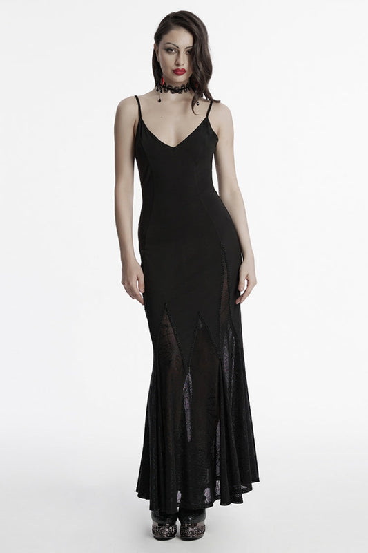 Spider Web Mesh Gothic Party Dress