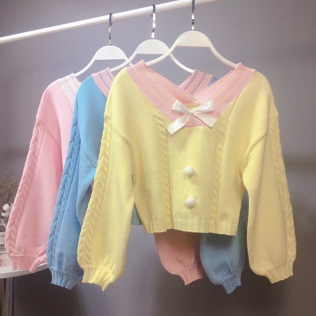 SpreePicky Sweet Bow Short Sweater SP13315