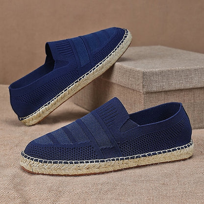 Men's Beige Vacation Espadrilles with Woven Design –