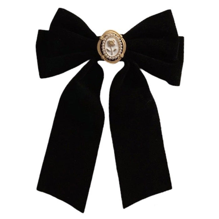 Coquette Black Velvet Hair Bow