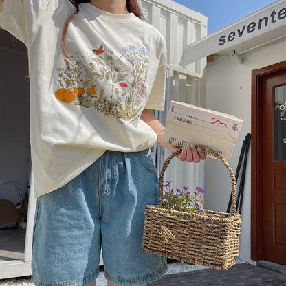 Plant Floral Graphic T-Shirt