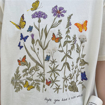 Plant Floral Graphic T-Shirt