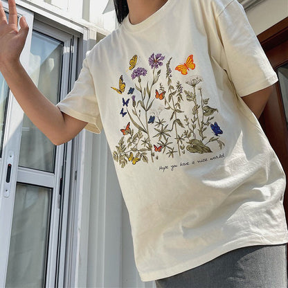 Plant Floral Graphic T-Shirt