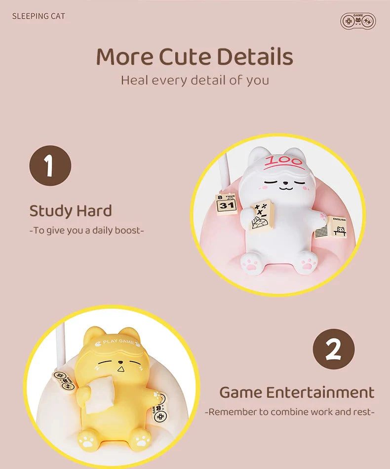 Cute Cat Bedside Night Light