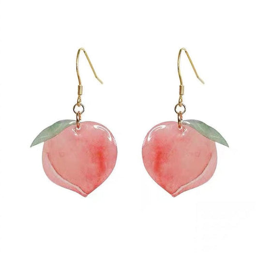 Cute Peach Earrings - Standart / Peach - earrings