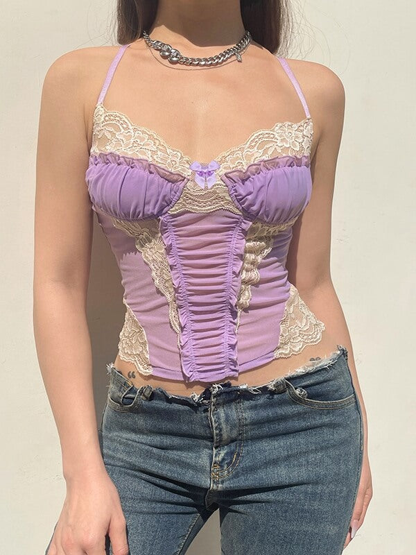 Sexy Lace Floral Camisole SpreePicky