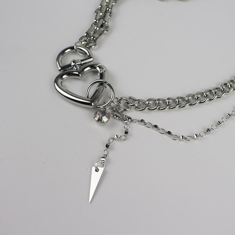 Y2K Heart Chain Necklace SP19537