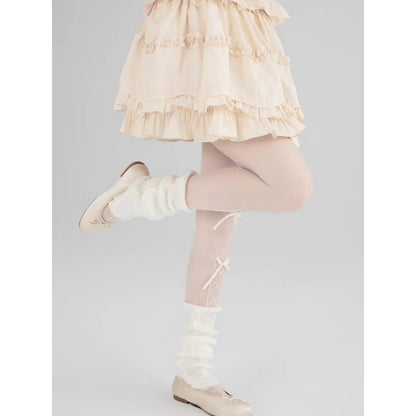 Jambières longues en tricot doux