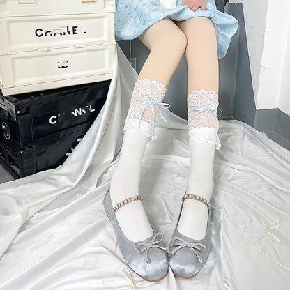 Bas en dentelle florale Lolita