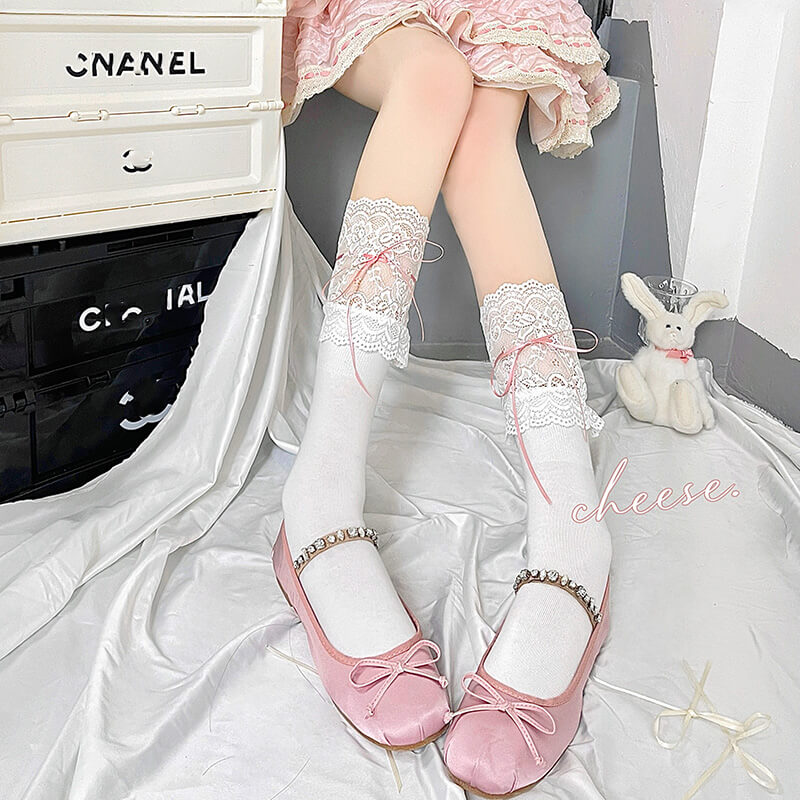 Floral Lolita Lace Stockings