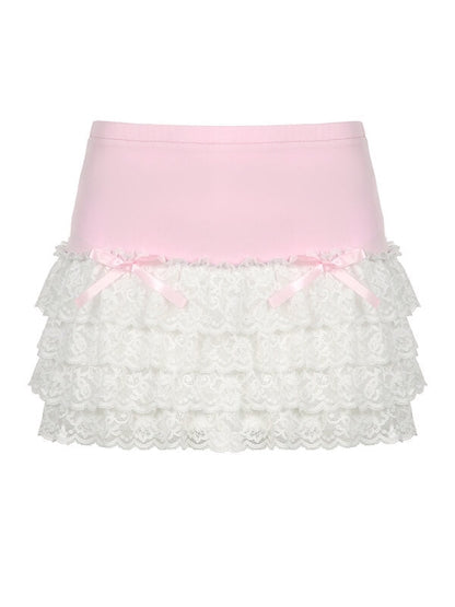 Ballettrock aus Spitze mit Herzausschnitt