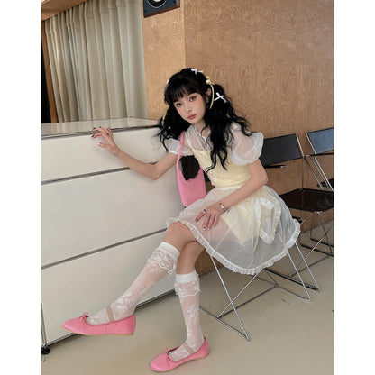 Bas Lolita élégants en dentelle fleurie