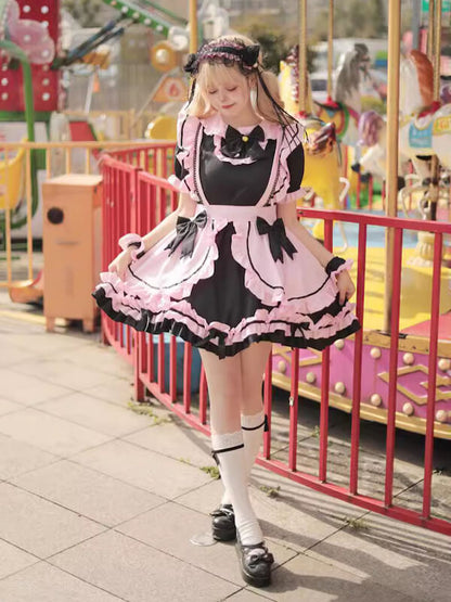 cutiekill-black-pink-neko-maid-dress-ah0699