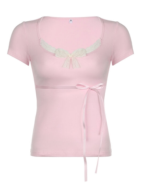 Kawaii Ribbon Bow Top