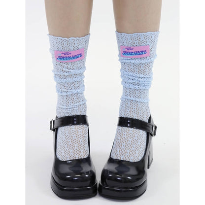 Bas creux en dentelle