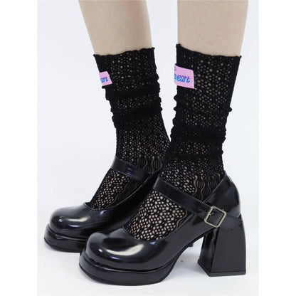 Bas creux en dentelle