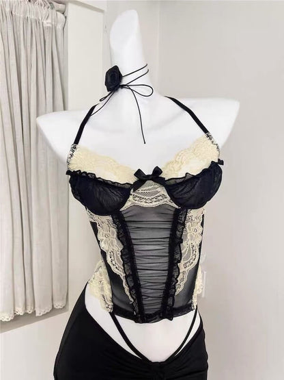 Kokettes Vintage-Spitzen-Camisole