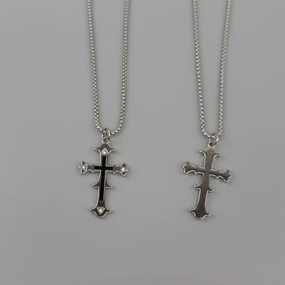Double Cross Necklace