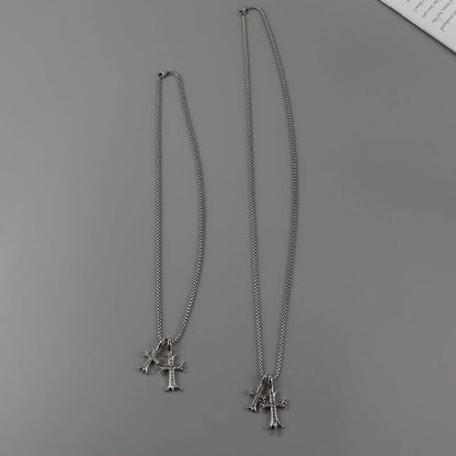 Double Cross Necklace