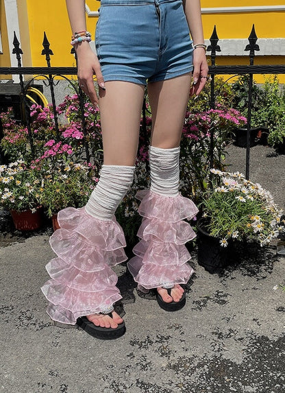 Süße mehrlagige Beinwärmer