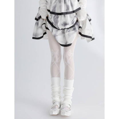 Süße Strumpfhose mit Schleife