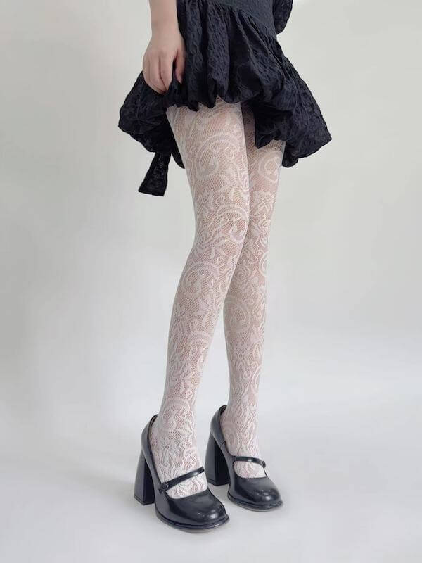 Floral Blossom Lace Tights