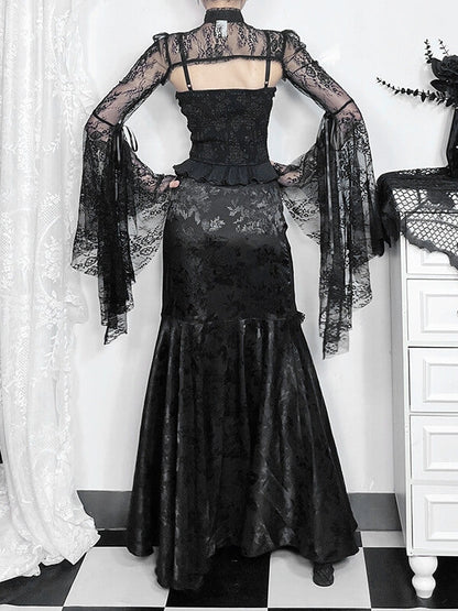      cutiekill-gothic-elegance-fishtail-skirt-ah0648