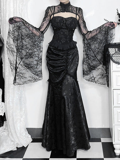      cutiekill-gothic-elegance-fishtail-skirt-ah0648