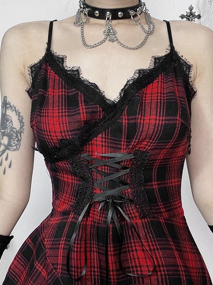 cutiekill-gothic-punk-red-plaid-irregular-dress-ah0656