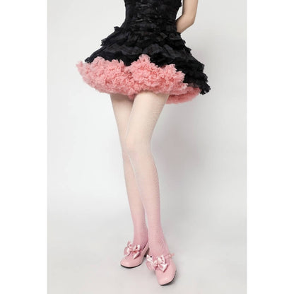 Süße Netzstrumpfhose mit Farbverlauf