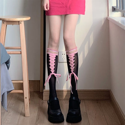 Bas de bandage en dentelle Lolita