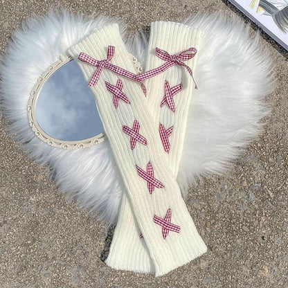 Cute Soft Ribbon Leg Warmers