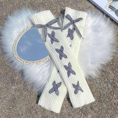 Cute Soft Ribbon Leg Warmers