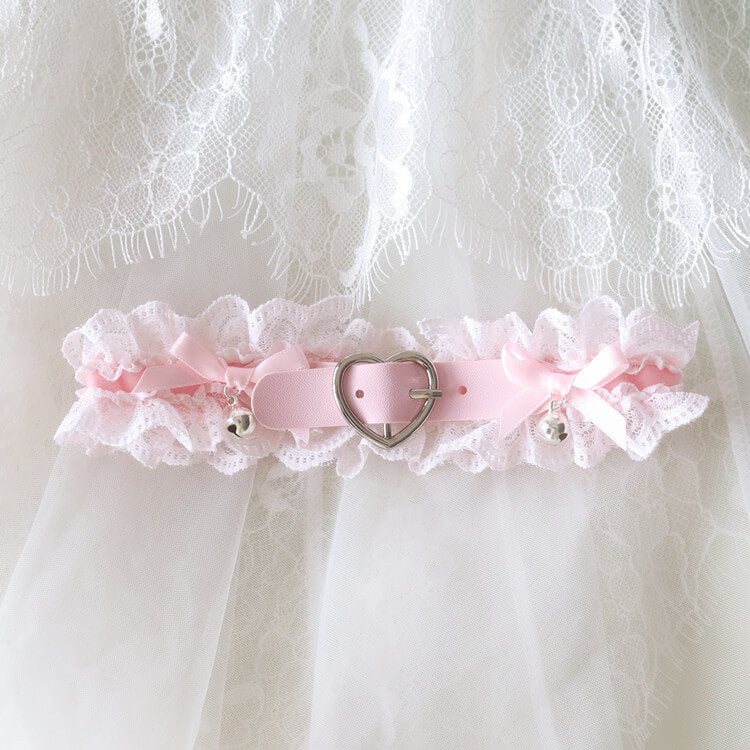 Pink Lace Heart Garter SpreePicky