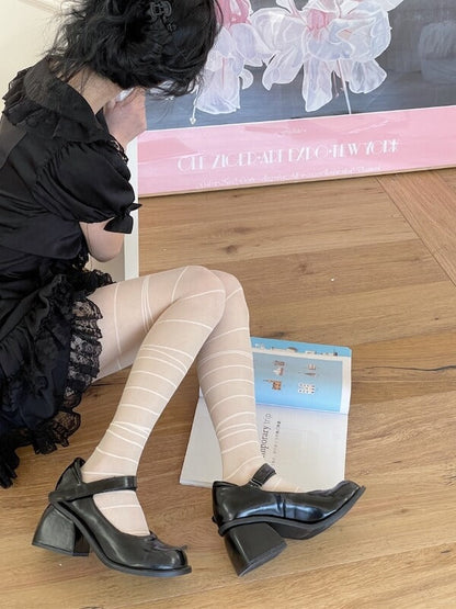 Collants à lignes punk Y2K