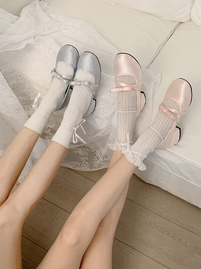 Elegante Mary Jane Schuhe mit Schleife