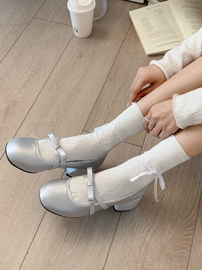 Elegante Mary Jane Schuhe mit Schleife